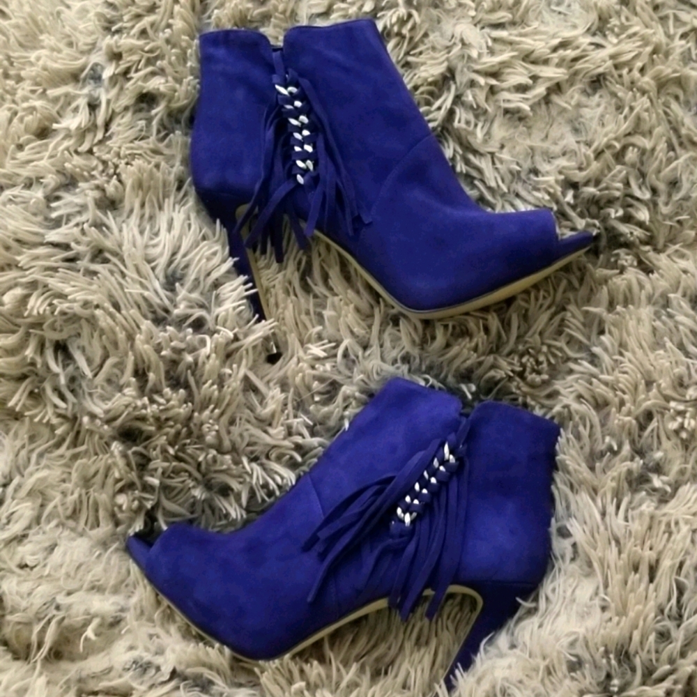 Vibrant Purple Heel Boots